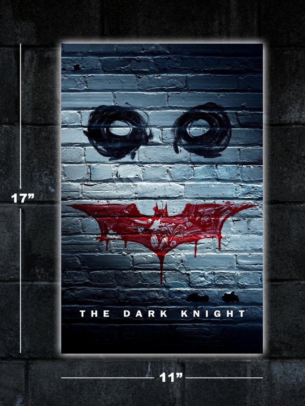 Batman Dark Knight movie poster - 11x17 wall art print merch Joker Heath Ledger